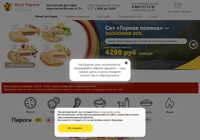 Снимок главной страницы assa.su