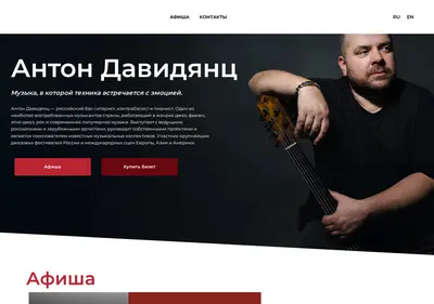 Снимок главной страницы antondavidyants.ru