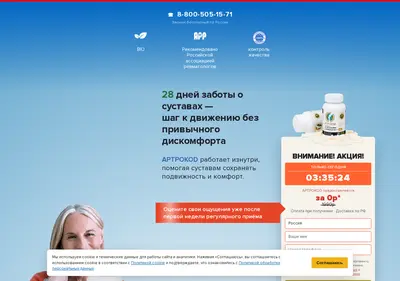 Снимок главной страницы artrokod.ru