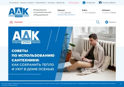 Снимок главной страницы adk22.ru