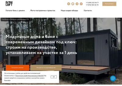 Снимок главной страницы baniloft.ru