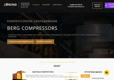 Снимок главной страницы berg-kompressor.ru