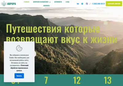 Снимок главной страницы aurora-retreat.ru