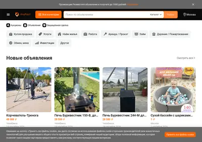 Снимок главной страницы anypact.ru
