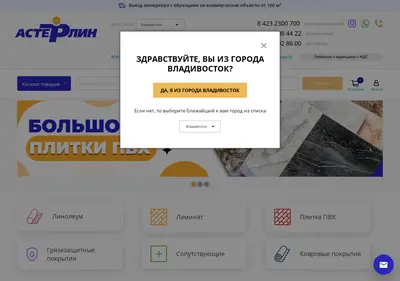 Снимок главной страницы asterlin.ru