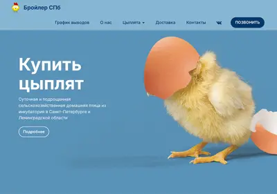 Снимок главной страницы broiler.spb.ru