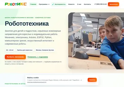 Снимок главной страницы robotx.su