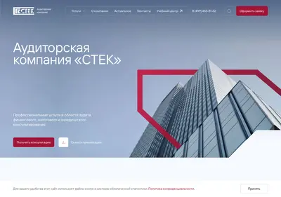 Снимок главной страницы auditstek.ru