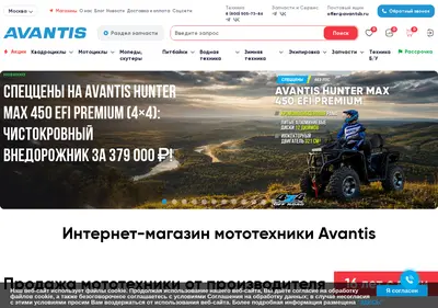 Снимок главной страницы avantsb.ru