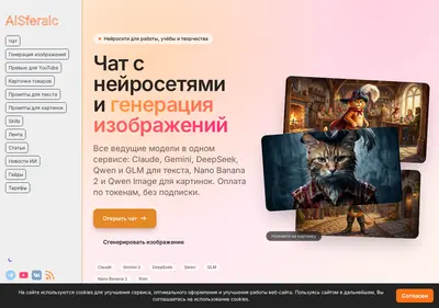 Снимок главной страницы aisferaic.ru