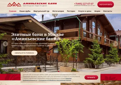 Снимок главной страницы aminevskiebani.ru