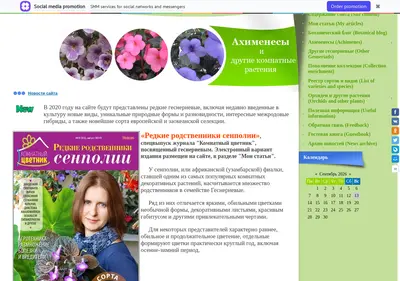 Снимок главной страницы achimenes.ru