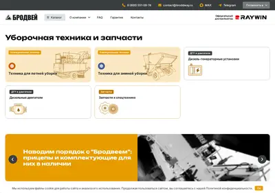 Снимок главной страницы broddway.ru