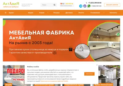 Снимок главной страницы aktavia.ru