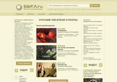 Снимок главной страницы bibra.ru