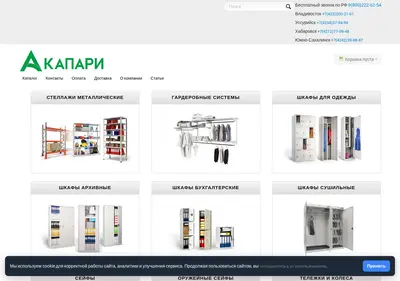 Снимок главной страницы akapari.ru