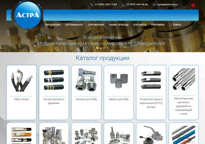 Снимок главной страницы astra-rvd.ru