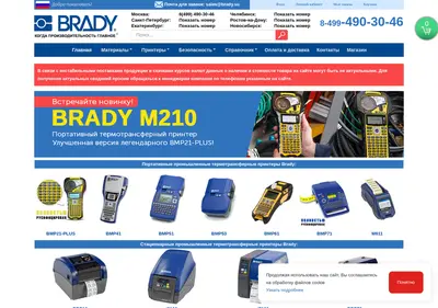 Снимок главной страницы brady.su