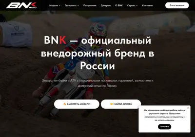 Снимок главной страницы bnk-russia.ru