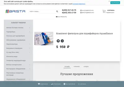 Снимок главной страницы brista.ru