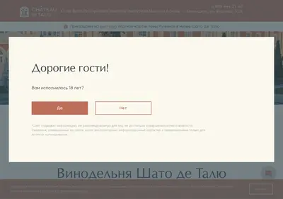 Снимок главной страницы chateaudetalu.ru