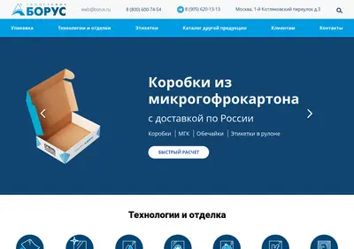 Снимок главной страницы borus.ru