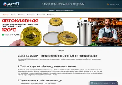 Снимок главной страницы avestar.ru
