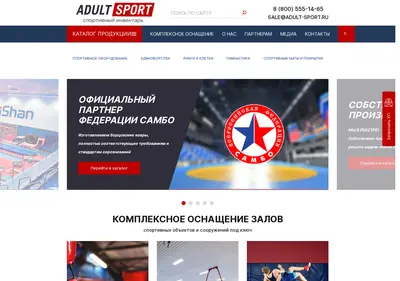 Снимок главной страницы adult-sport.ru