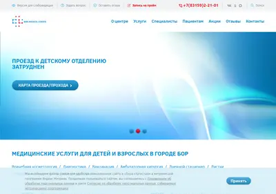 Снимок главной страницы bormedcenter.ru