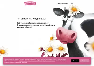 Снимок главной страницы amurmilk.ru