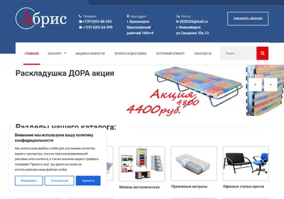 Снимок главной страницы abris-24.ru