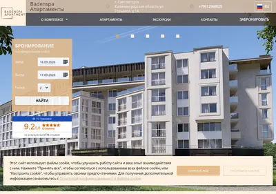 Снимок главной страницы badenspa.ru