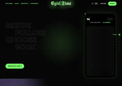 Снимок главной страницы egirltime.su