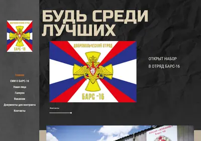 Снимок главной страницы bars16.ru