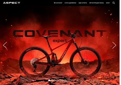 Снимок главной страницы aspect-bikes.ru