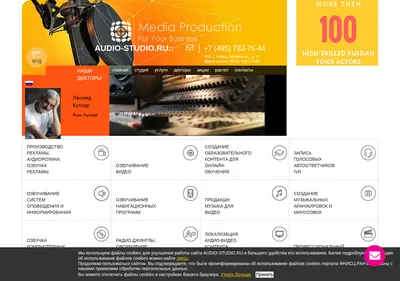 Снимок главной страницы audio-studio.ru