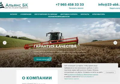 Снимок главной страницы 23-abk.ru