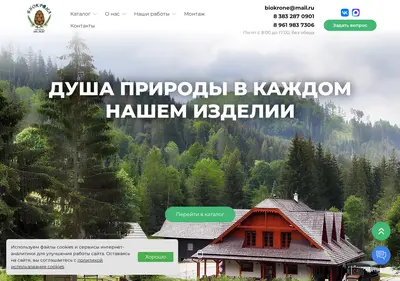 Снимок главной страницы biokrone.ru