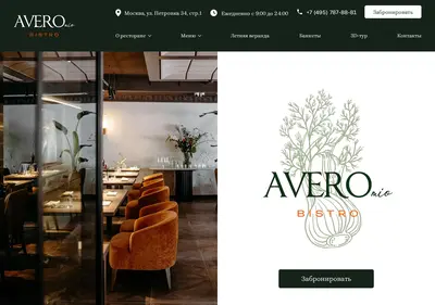 Снимок главной страницы averomio.ru
