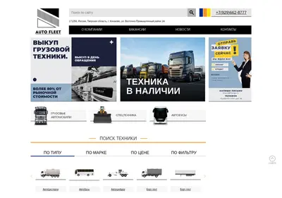 Снимок главной страницы auto-fleet.ru
