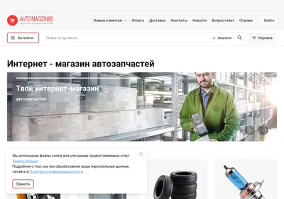 Снимок главной страницы avtomagazin66.ru