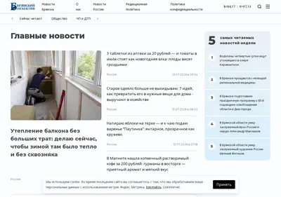 Снимок главной страницы bo32.ru