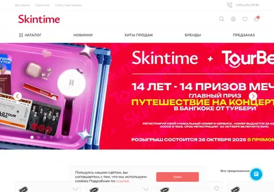 Снимок главной страницы skintime.su