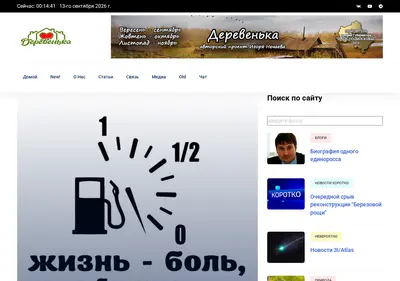 Снимок главной страницы derevenka.su