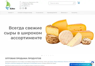Снимок главной страницы bailen.ru