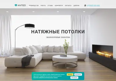 Снимок главной страницы anted38.ru