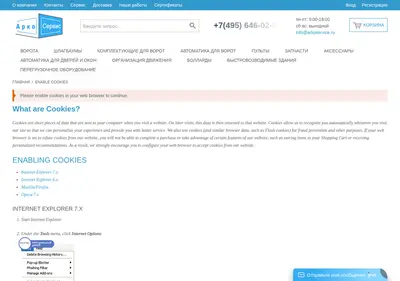 Снимок главной страницы arkoservice.ru