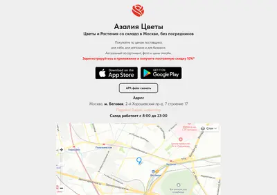 Снимок главной страницы azaliapro.ru