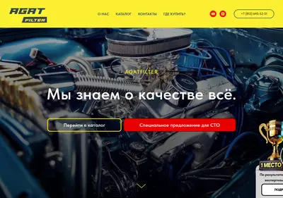 Снимок главной страницы agat-filter.ru