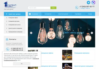 Снимок главной страницы 1-svet.ru
